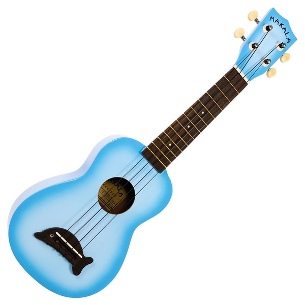 Kala Makala Dolphin Soprano Ukulele, Light Blue