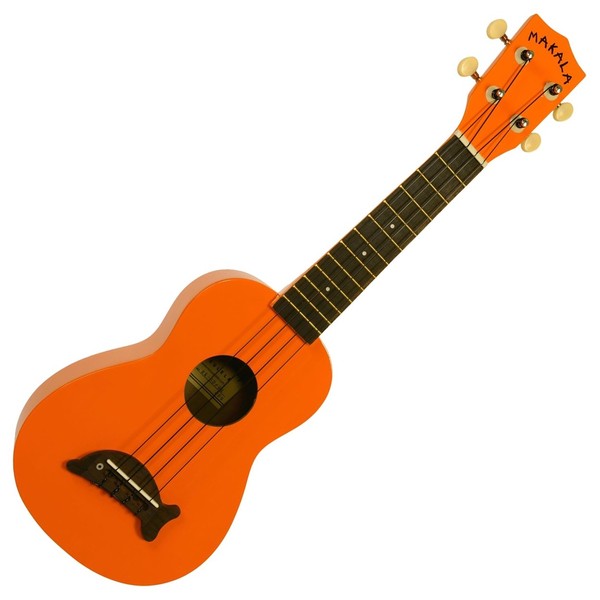 Kala Makala Dolphin Soprano Ukulele, Orange