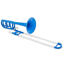 playLITE Hybrid Trombone by Gear4music, Blue - Nearly New