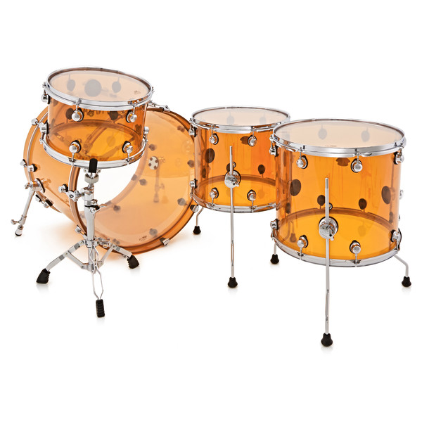 Natal Arcadia 4 Piece Acrylic Shell Pack, Transparent Orange