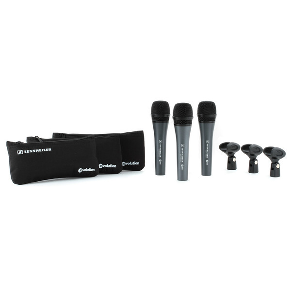 Sennheiser e835 Cardioid Vocal Mic, 3 Pack - Microphones with Accessories 