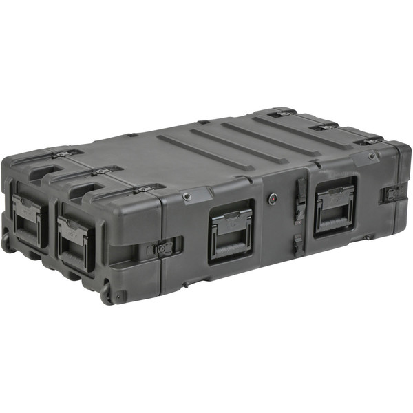 SKB 3U Shock Rack 30" Deep, Black - Angled