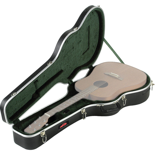 SKB Economy Dreadnought Hardshell Case - Open (Guitar Not Included)