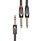Roland 1/4'' TRS - Dual 1/4'' Interconnect Cable, 10ft/3m