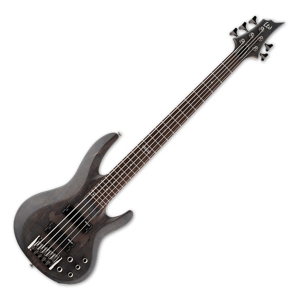 ESP LTD B-205SM 5 String Bass Guitar, See Thru Black Satin