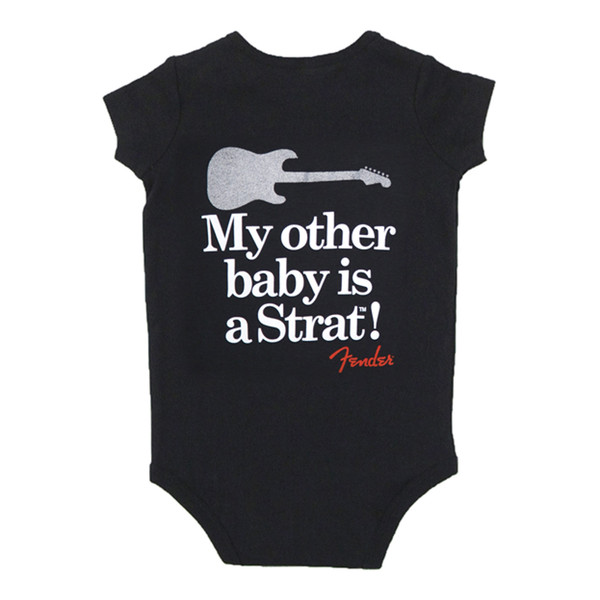 Fender Onesie My Other Baby Is A Strat, Black, 18 Months