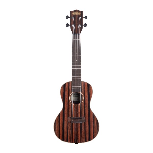 Kala Striped Ebony Acoustic Concert Ukulele, Natural Satin