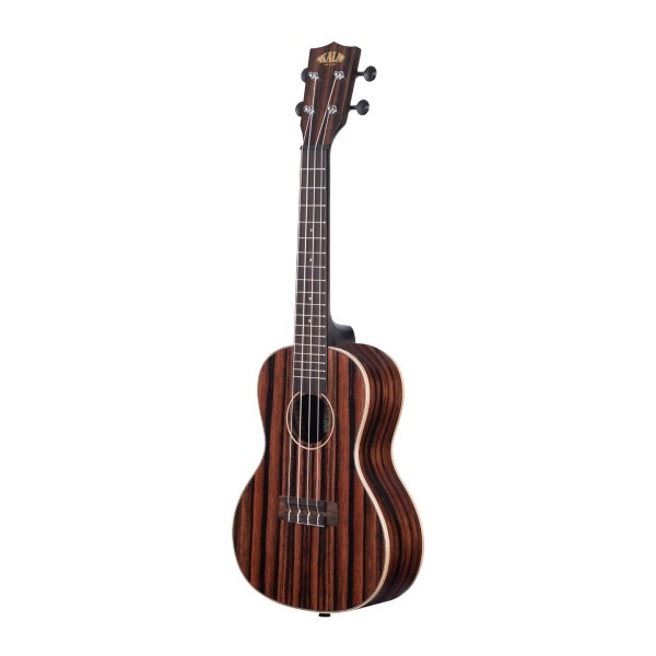 Kala Striped Ebony Acoustic Concert Ukulele, Natural Satin