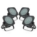 144 x 10mm Flat LED Par Can Four Pack by Gear4music
