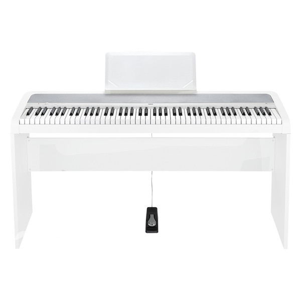 Korg B1 Digital Piano Wooden Stand Package, White