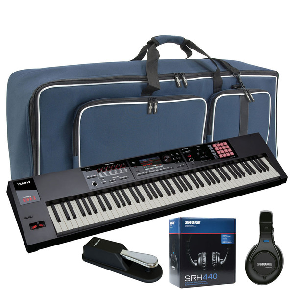 Roland FA-08 Music Workstation With Headphones, Pedal and Bag - Bundle