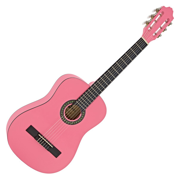 Deluxe Junior Classical Guitar, Pink, by Gear4music - Nearly New