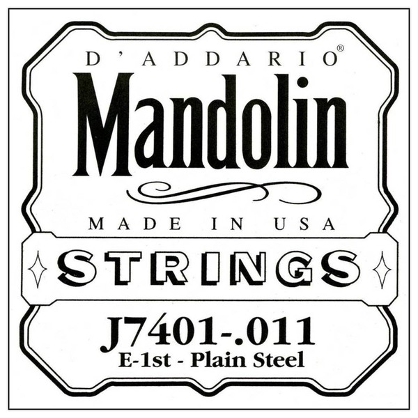 Single Mandolin Plain Steel 011/J74 1st