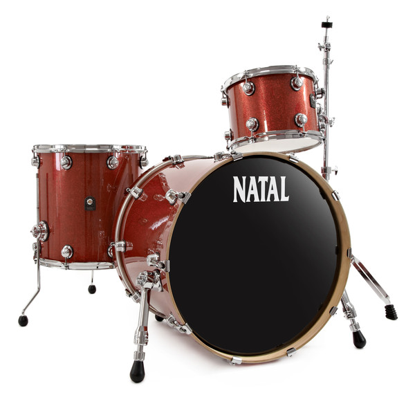 Natal Ash Traditional Rock 3 Piece Shell Pack, Scarlet Sparkle