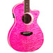 Luna Fauna Eclipse Parlor Electro Acoustic Guitar, Trans Pink