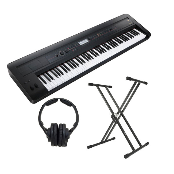 Korg KROSS 88-Key Music Workstation, with KRK Headphones and Stand