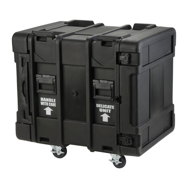 SKB 24'' Deep 12U Roto Shockmount Rack Case - Angled