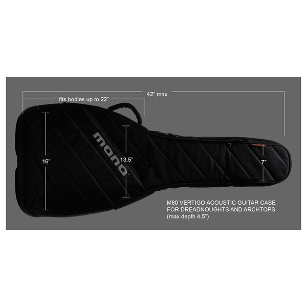 Mono M80 Vertigo Acoustic Guitar Gig Bag, Black