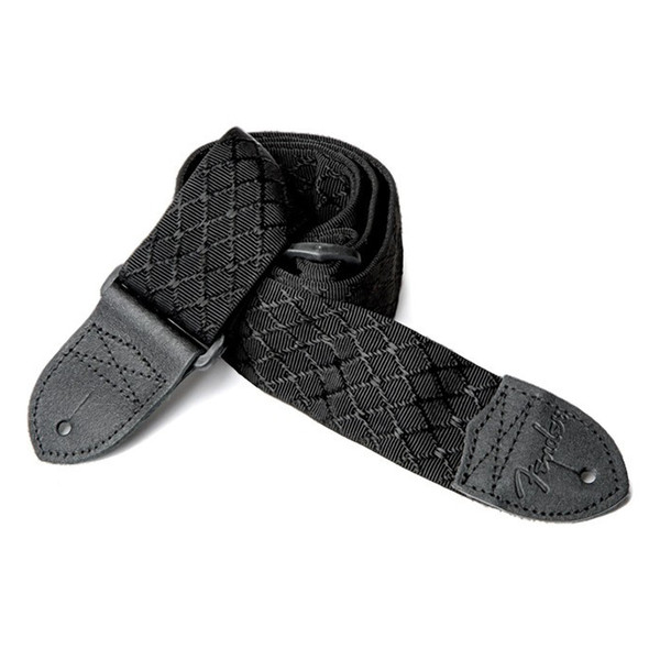 Fender 2'' Nylon Jacquard Strap, Black Satin Diamond