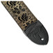 Fender 2'' Nylon Jacquard Strap, Metallic Gold w/ Black Rose