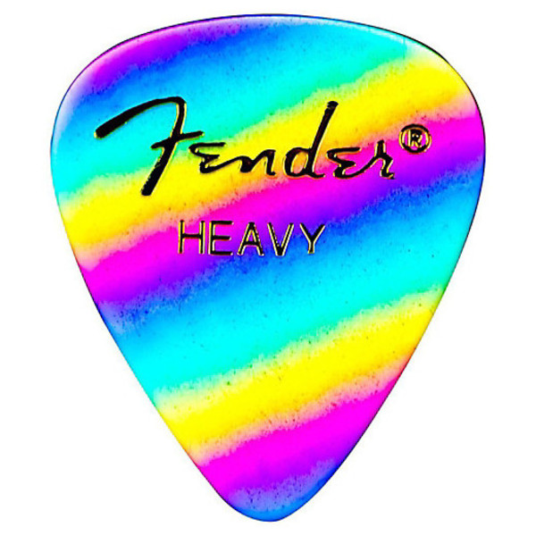 Fender 351 Heavy Shape Rainbow Pick, Pack of 12