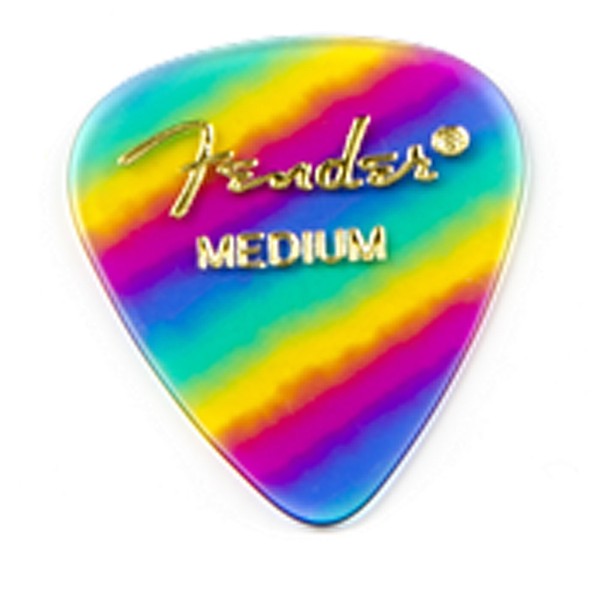 Fender 351 Medium Shape Rainbow Pick, Pack of 12