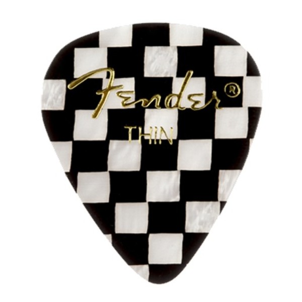 Fender 351 Shape, Thin Checker Pick, Pack of 12