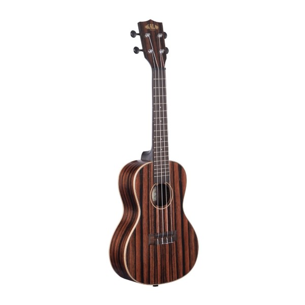 Kala Striped Ebony Acoustic Concert Ukulele, Natural Satin