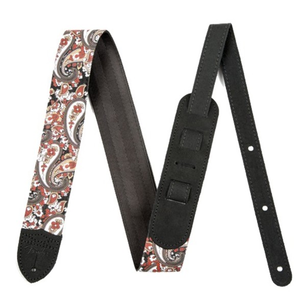 Fender 2" Red Paisley Denim Strap