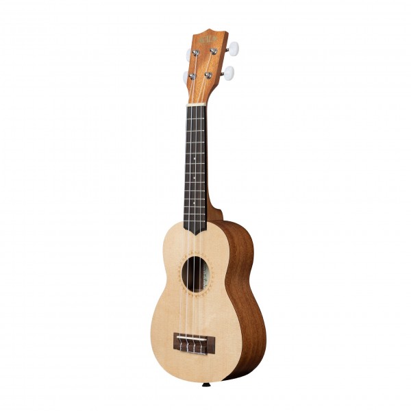 Kala Satin Mahogany KA-15S Soprano Ukulele, Satin Natural Right