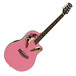 Deluxe Roundback Electro Acoustic Guitar by Gear4music, Pink