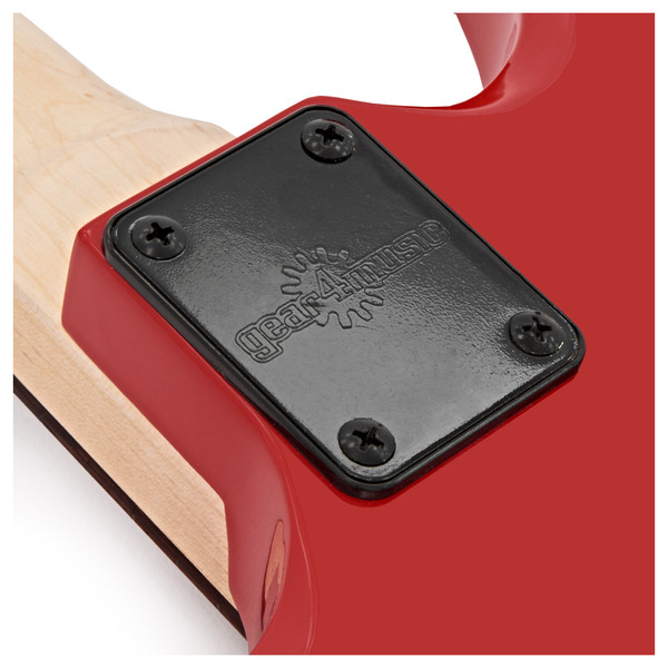DISC Harlem X Electric Guitar + Case by Gear4music, Red at DISC Harlem X Electric Guitar + Case by Gear4music, Red at