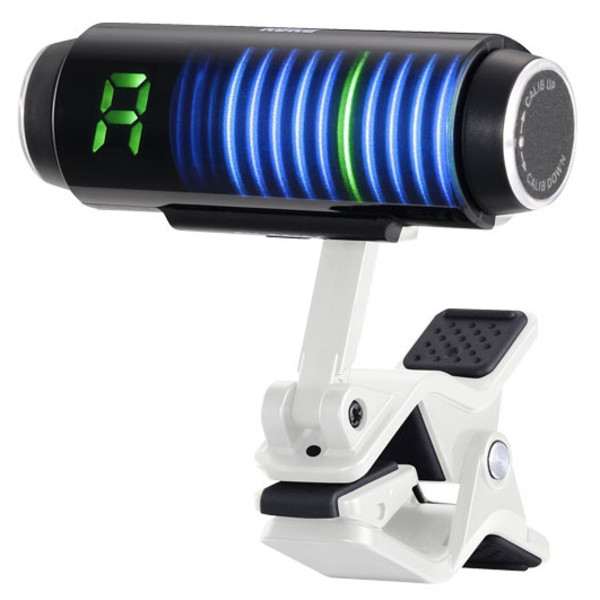 Korg Custom Shop Sledgehammer Clip-On Tuner, White - Angled