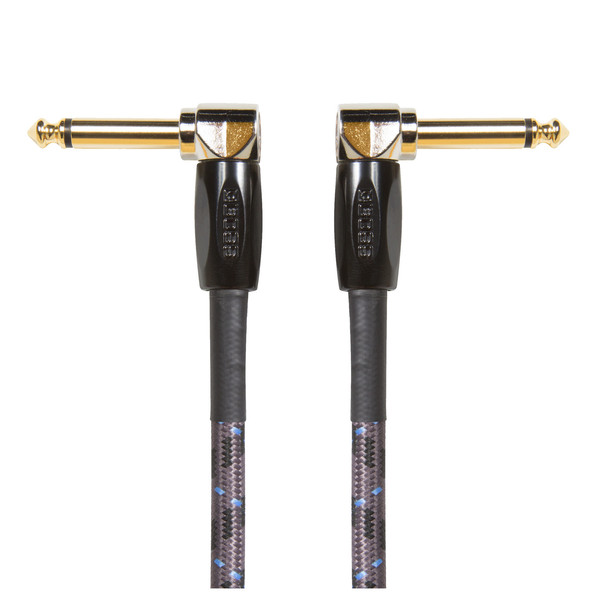 Boss 6" / 15cm Patch Cable, Angled/Angled 1/4" jack