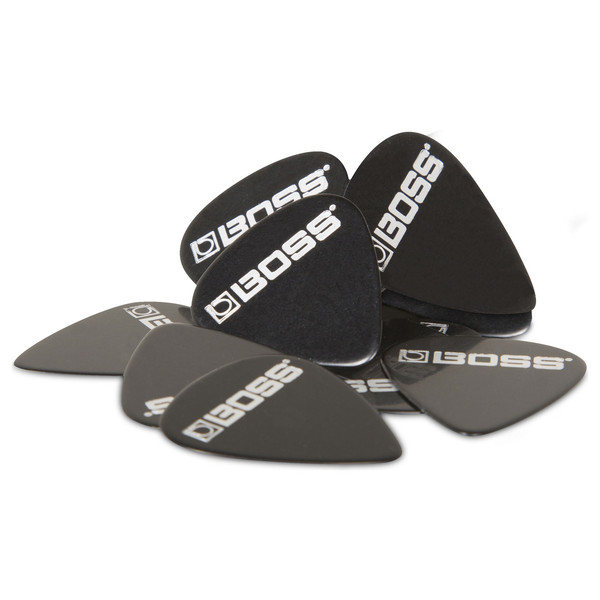 BOSS Celluloid Pick Heavy 12 Pack, Black - Pack
