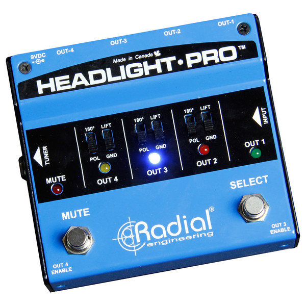 Radial Tonebone Headlight Pro DI Compact Guitar Amp Selector - Main