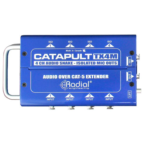 Radial Tonebone Catapult TX4M 4-Channel Audio Snake - Top View