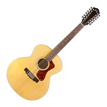 Guild F-2512E Jumbo Electro Acoustic Guitar, Natural