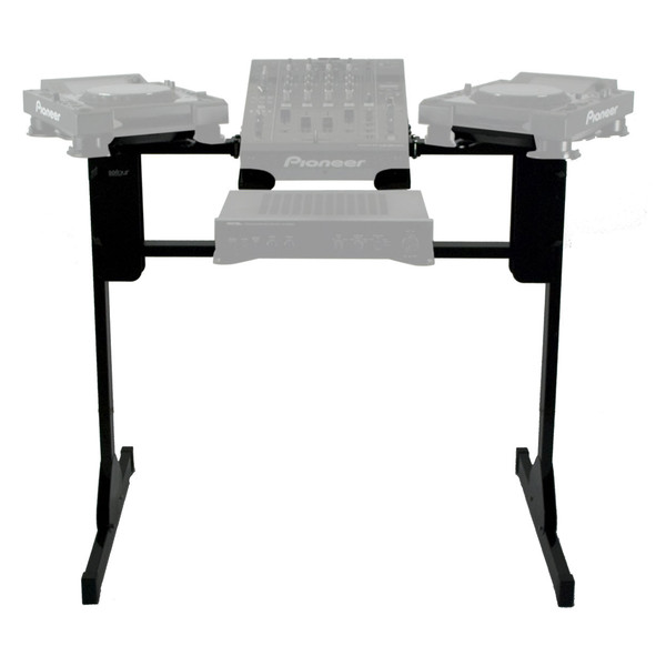 Sefour X25 CDJ Stand for CDJ 850, 900, 1000, Black - Front (Contents Not Included)