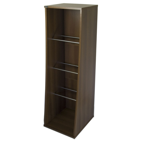 Sefour Vinyl Storage Unit for 500 Records, Tobacco Walnut - Front