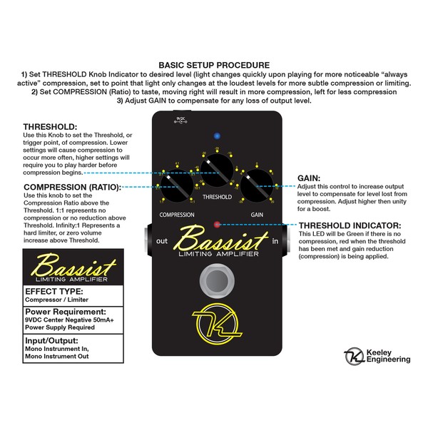 Keeley Bassist Compressor and Limiting Amplifier