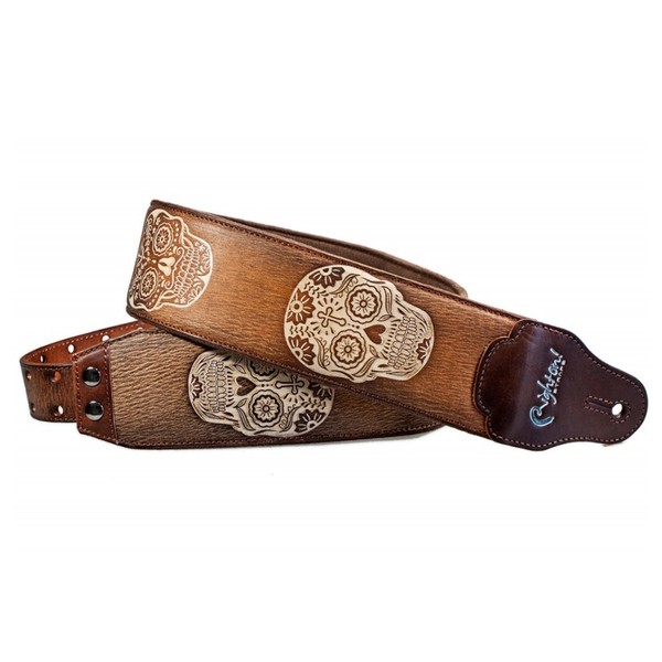 Right On Straps LEATHERCRAFT Sugar Guitar Strap, Woody