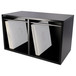 Sefour Vinyl Carry Box to Hold 240 Records, Black - Angled