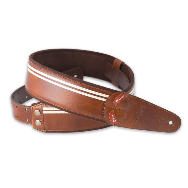 Right On Straps MOJO Race Guitar Strap, Brown
