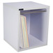 Sefour Vinyl Carry Box to Hold 115 Records, White Label White - Front