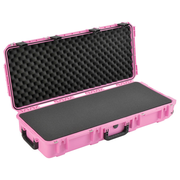 SKB iSeries 3614-6 Waterproof Case (With Layered Foam), Pink - Angled Open