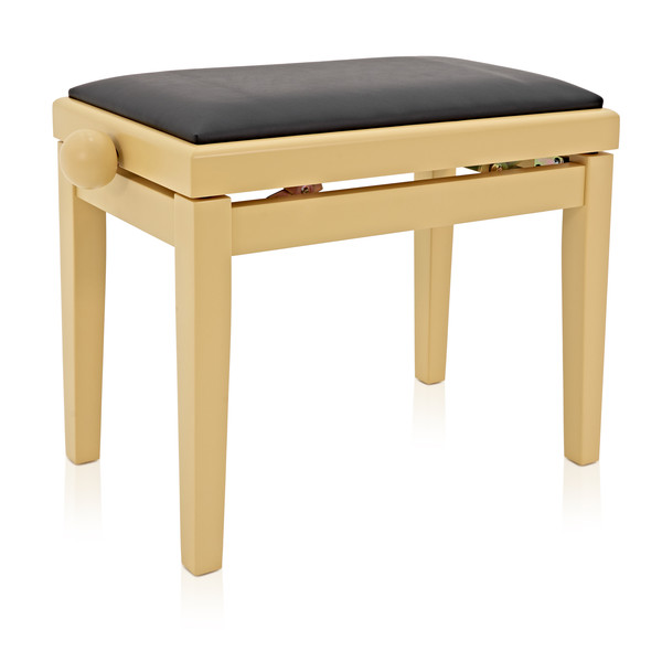Adjustable Piano Stool by Gear4music, Light Cherry