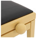 Adjustable Piano Stool by Gear4music, Light Cherry