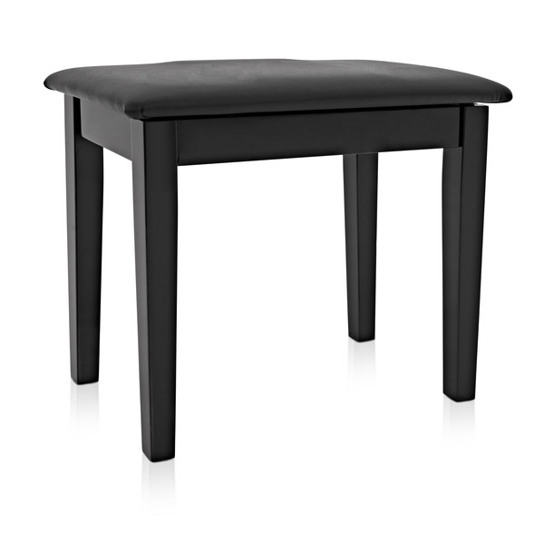 Piano Stool with Storage by Gear4music, Gloss Black