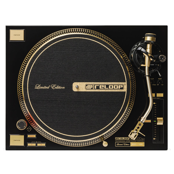 Reloop RP-7000GLD Direct Drive Turntable, Gold - Top View